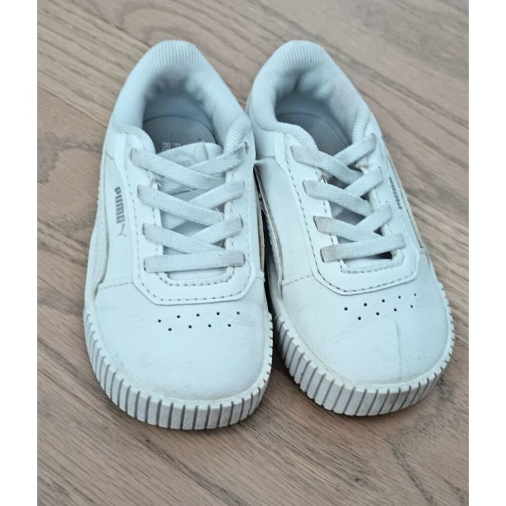 PUMA Carina 2.0 Toddler White Sneakers Casual Shoes 6C Pre-Owned